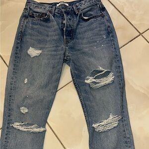 GRLFRND Blue Distressed Boyfriend Jeans